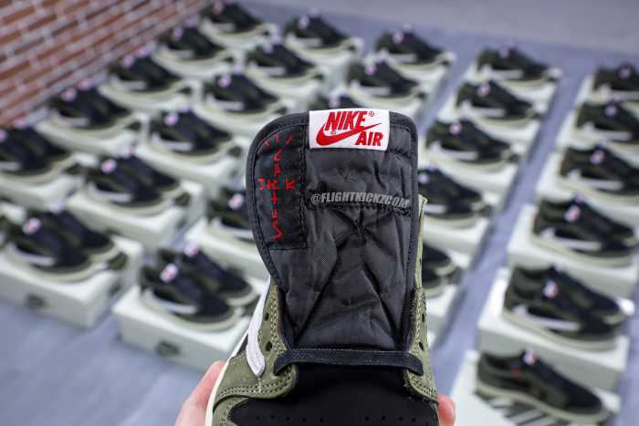 Travis Scott x Air Jordan 1 Low Black Olive  (LN5 A1 Batch)