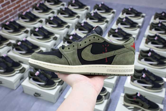 Travis Scott x Air Jordan 1 Low Black Olive  (LN5 A1 Batch)