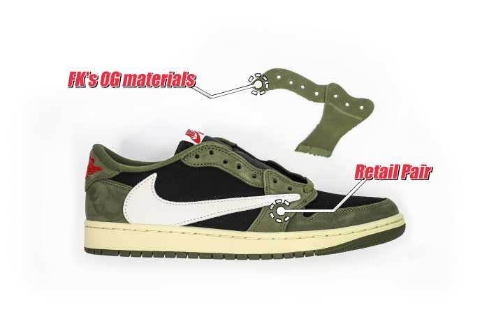 Travis Scott x Air Jordan 1 Low Black Olive  (LN5 A1 Batch)