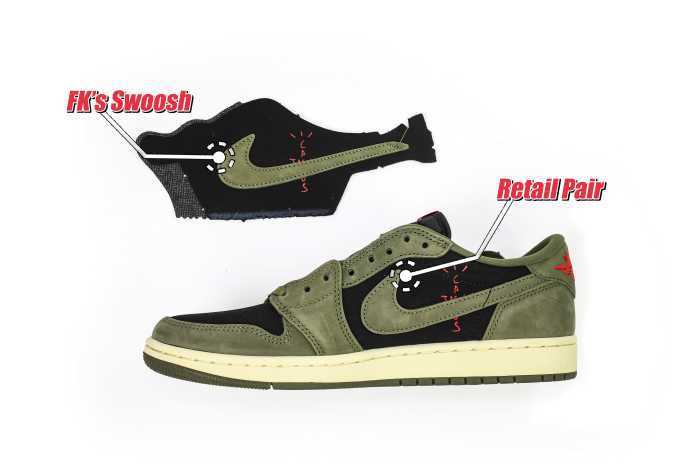 Travis Scott x Air Jordan 1 Low Black Olive  (LN5 A1 Batch)