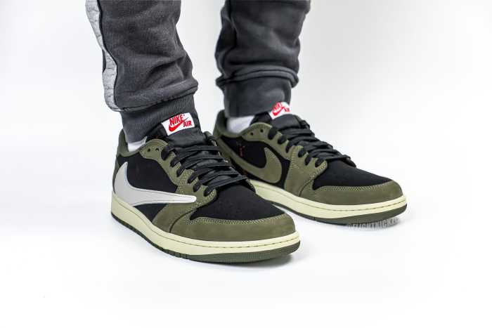 Travis Scott x Air Jordan 1 Low Black Olive  (LN5 A1 Batch)