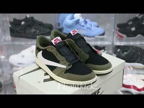 Travis Scott x Air Jordan 1 Low Black Olive  (LN5 A1 Batch)