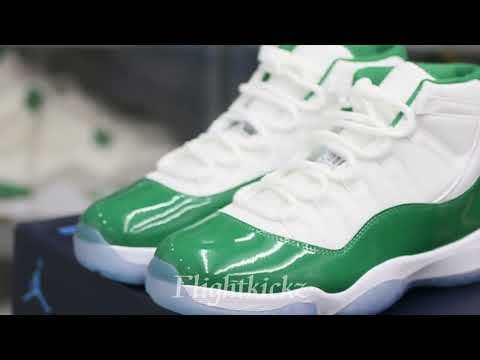 Air Jordan 11 Retro White And Green Oxidized