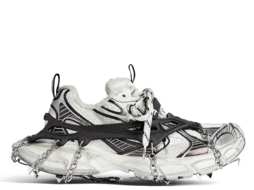 B@lenciag* 3XL Ski Sneaker in White (Removable footwear chains)