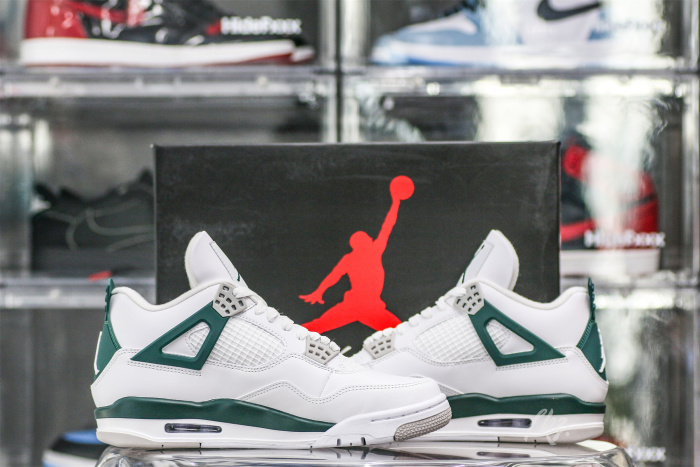 Air Jordan 4 White Oxidized Green Neutral Grey  2024