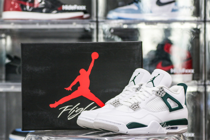 Air Jordan 4 White Oxidized Green Neutral Grey  2024
