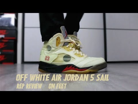Off White x Air Jordan 5 Retro  Sail/Plot twist  (LN5 A1 Batch)