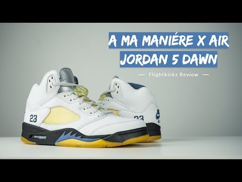 A Ma Maniere Air Jordan 5 SP  Photon Dust/Diffused Blue WMS(LN5 A1)