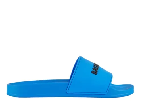Balenciag* Pool Slide Blue
