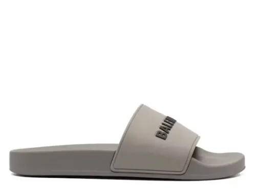 Balenciag* Pool Slide Grey
