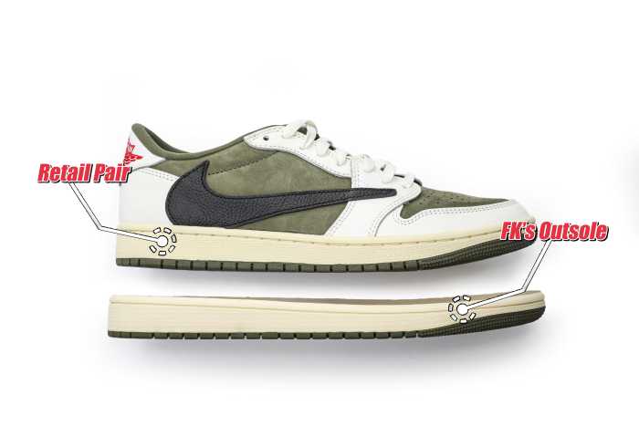Travis Scott x Air Jordan 1 ' Medium Olive' (LN5 A1 Batch)