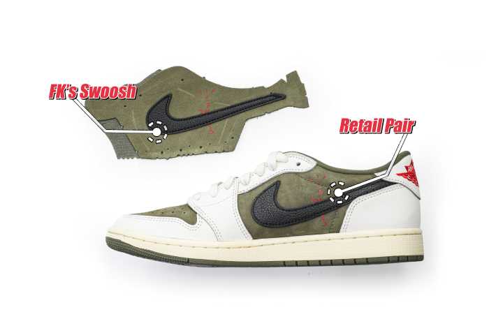 Travis Scott x Air Jordan 1 ' Medium Olive' (LN5 A1 Batch)