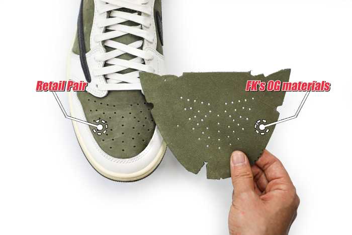 Travis Scott x Air Jordan 1 ' Medium Olive' (LN5 A1 Batch)