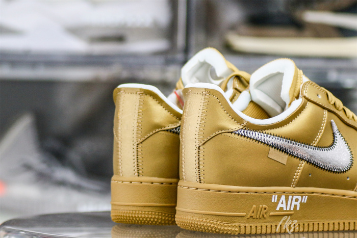 Nike Off-White Air Force 1 AF1 Gold Custom
