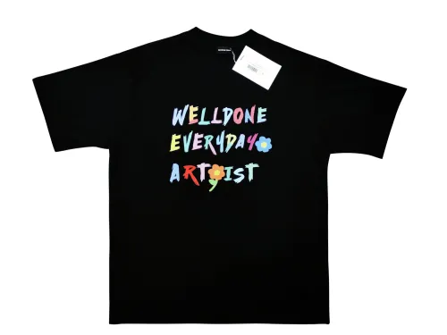 WE11D0NETRACK New Colorful Hand-Painted Graffiti T-Shirt