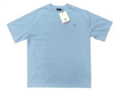 WE11D0NE Embroidered Logo Simple Color T-Shirt