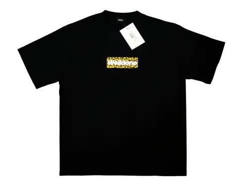 WE11D0NETRACK Leopard print Box Log T-Shirt