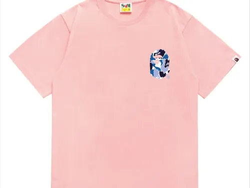 BAPE×Stuss! Blue Color Camo By Bathing Tee