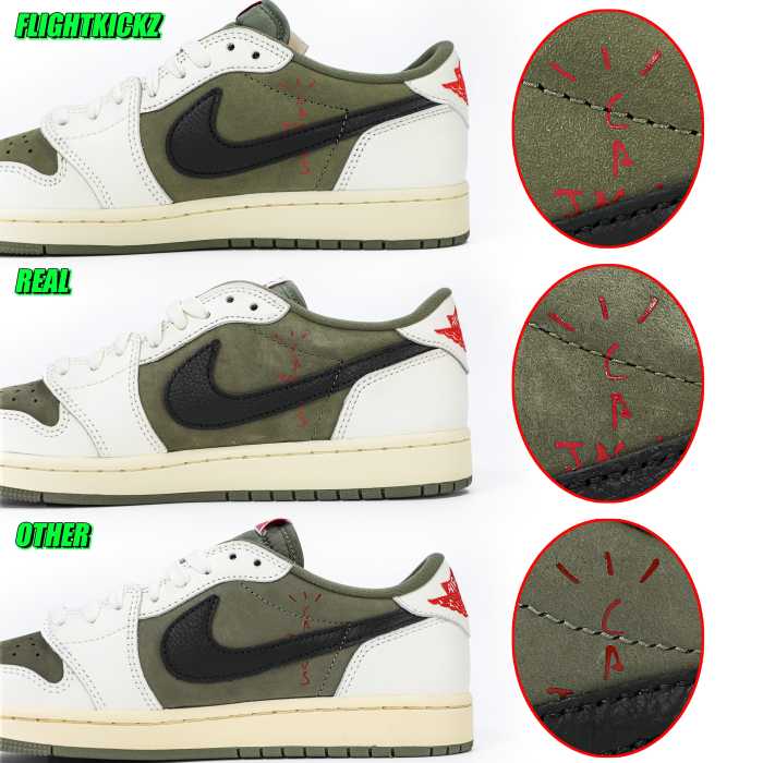 Travis Scott x Air Jordan 1 ' Medium Olive' (LN5 A1 Batch)