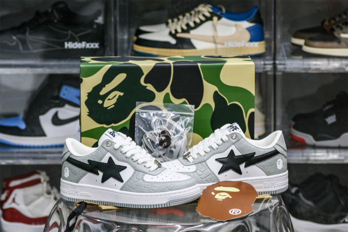 A Bathing Ape Bape Sta Low  Grey Black