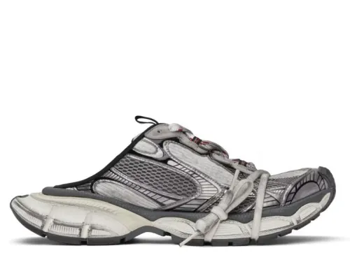 B@lenciag* Grey Silver 3XL Mules