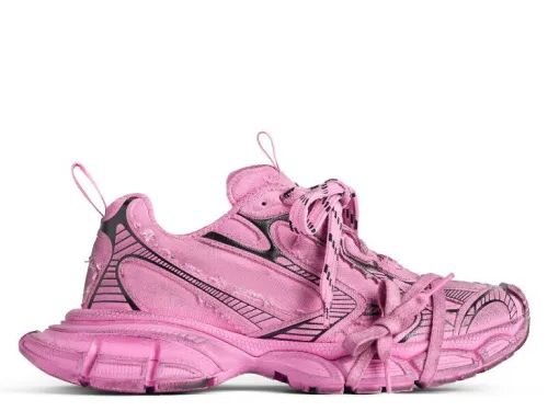 B@lenciag* 3XL Ski Sneaker Pink Canvas