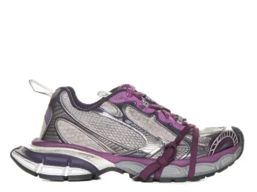 B@lenciag* 3XL Ski Sneaker Silver Purple
