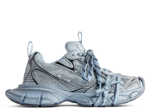 B@lenciag* 3XL Ski Sneaker Lily Blue Canvas