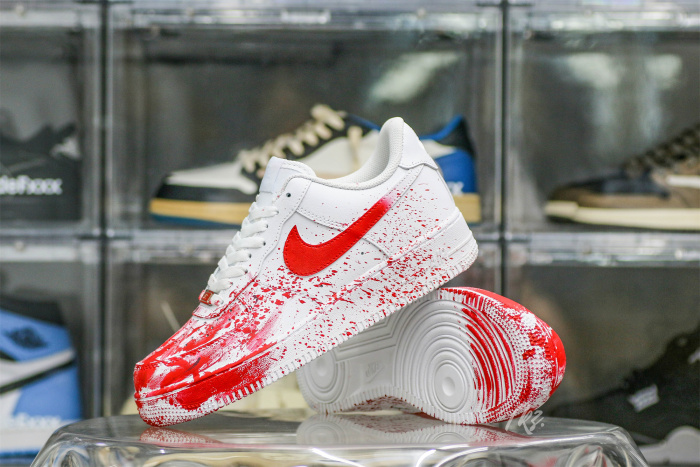 Air Force 1 Low Custom  Blood Splatter