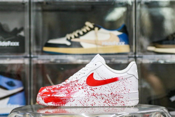 Air Force 1 Low Custom  Blood Splatter