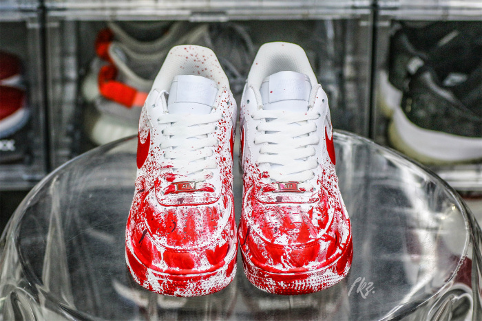 Air Force 1 Low Custom  Blood Splatter