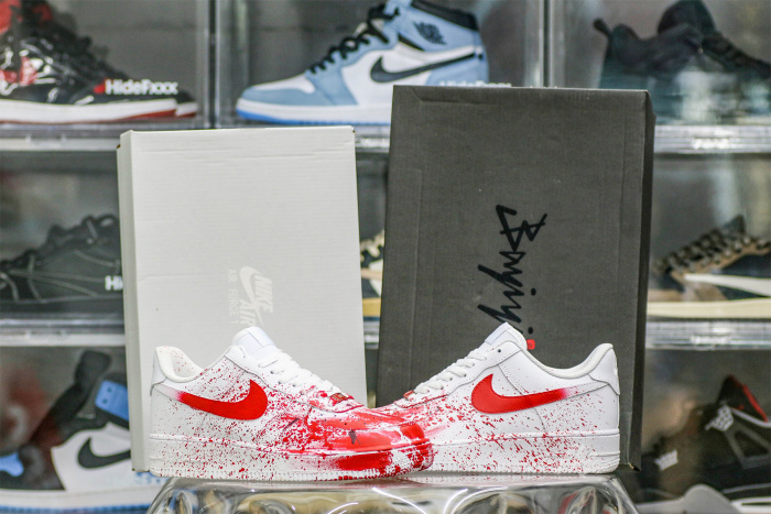 Air Force 1 Low Custom  Blood Splatter