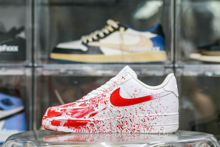 Air Force 1 Low Custom  Blood Splatter