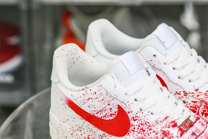 Air Force 1 Low Custom  Blood Splatter