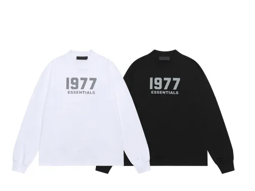 Fear of god 1977 flocking print long-sleeved Tee