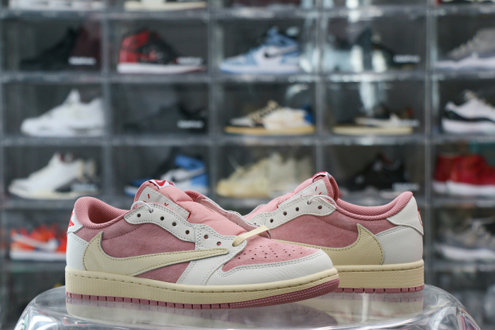 Travis Scott x Air Jordan 1 Low OG  Shy Pink  2025