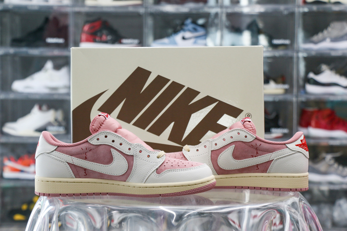 Travis Scott x Air Jordan 1 Low OG  Shy Pink  2025