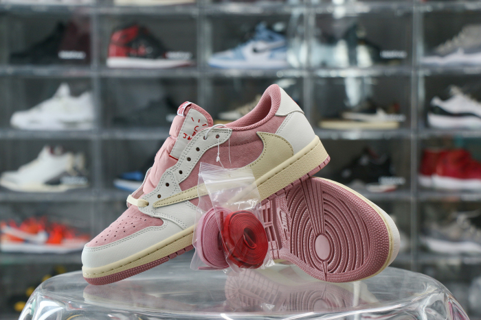 Travis Scott x Air Jordan 1 Low OG  Shy Pink  2025