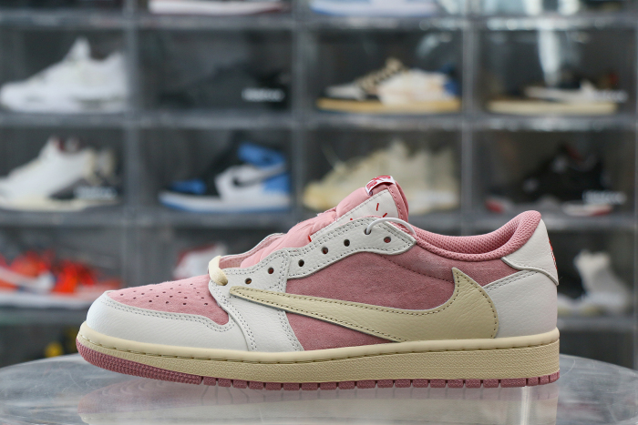 Travis Scott x Air Jordan 1 Low OG  Shy Pink  2025
