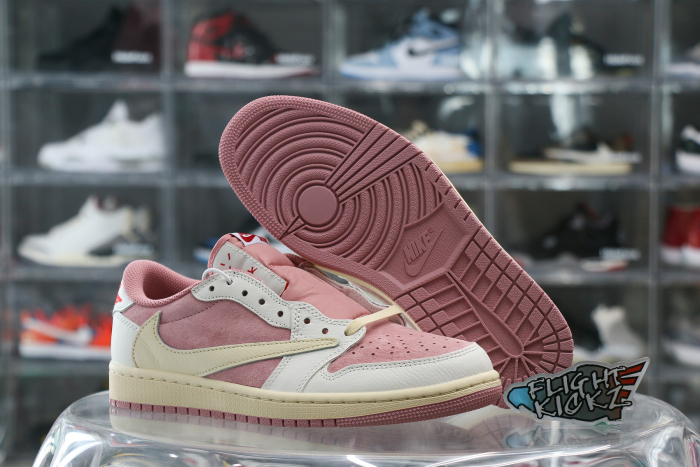 Travis Scott x Air Jordan 1 Low OG  Shy Pink  2025