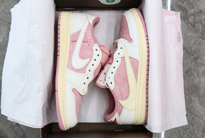 Travis Scott x Air Jordan 1 Low OG  Shy Pink  2025