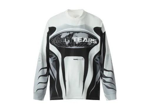 Saint Mich@el Tears Full Print Map Long Sleeve