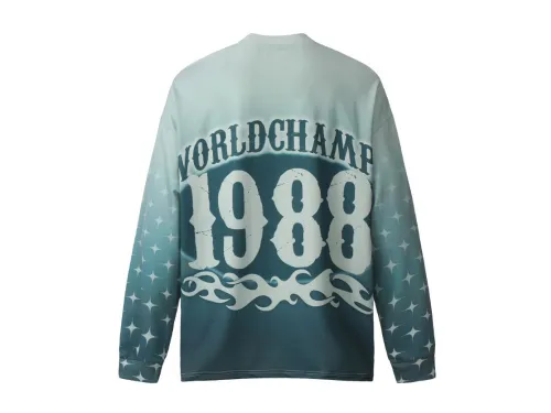 Saint Mich@el Tears Full Print 1988 Green Purple Long Sleeve