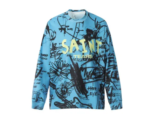 Saint Mich@el Tears Graffiti Full Print Long Sleeve
