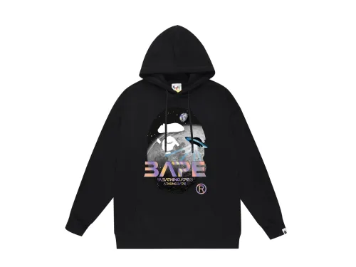 BAPE Mid-Autumn Moon and Autumn Scenery Ape Head UFO holographic logo hoodie