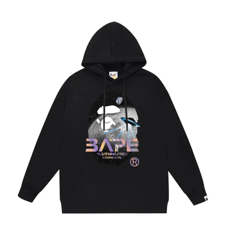 BAPE Mid-Autumn Moon and Autumn Scenery Ape Head UFO holographic logo hoodie