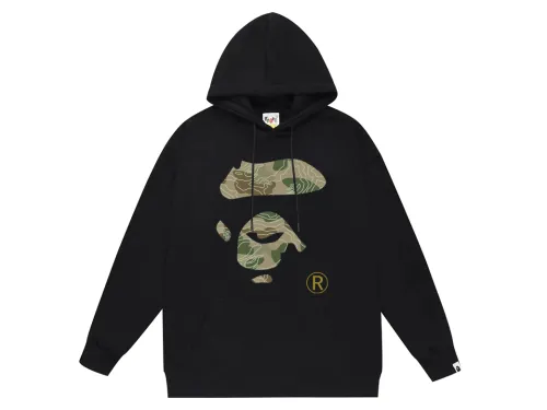 BAPE camo Ape Face logo hoodie
