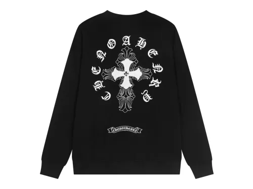 Chrome Hearts latest basic crewneck sweatshirt Black/White