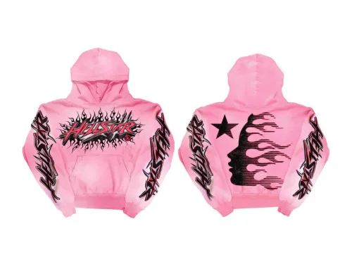 Hell$tar Studios brainwashed hoodie with brain Pink