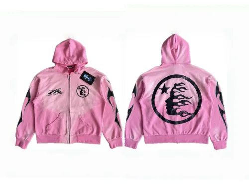Hell$tar Studios vintage washed hoodie Pink